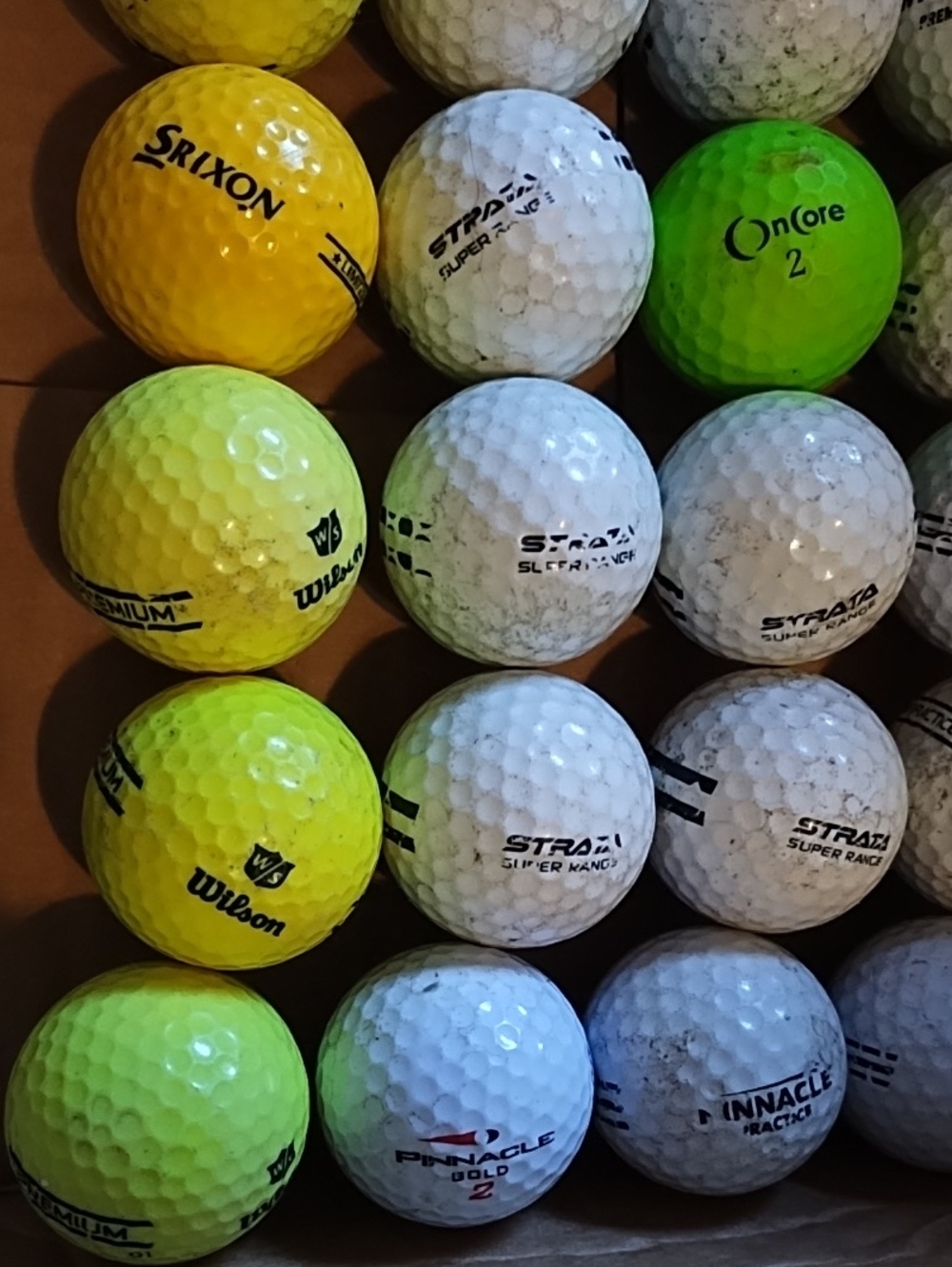 Mixed Practice Golf Balls - Yellow, White, Green - Picture 7 of 7